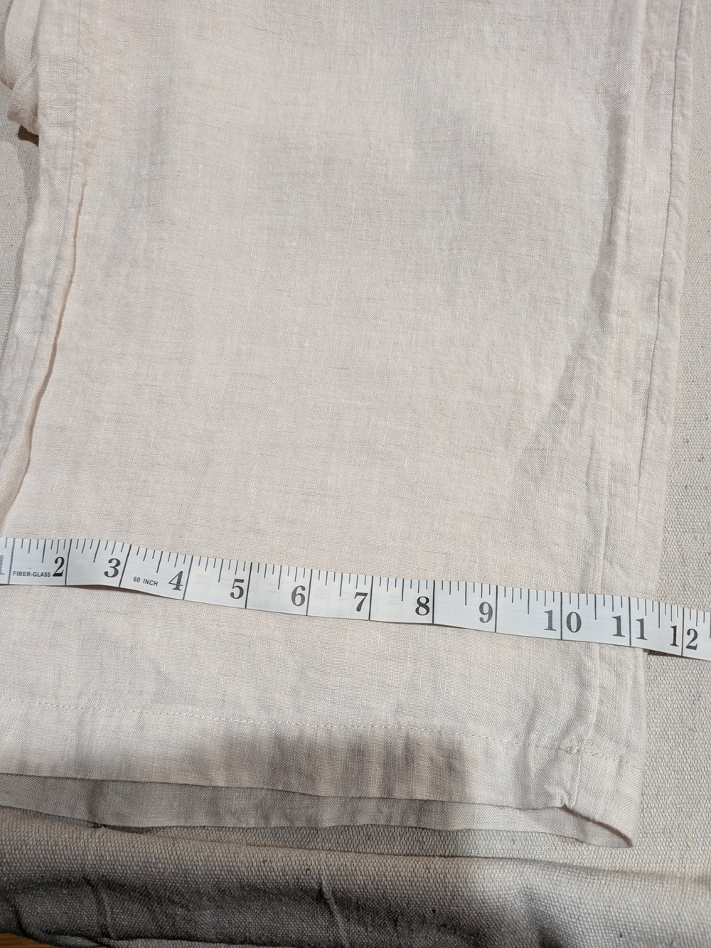 Smocked Waist Wide Leg Linen Pants Boho Shabby Casual - Picture 9 of 9